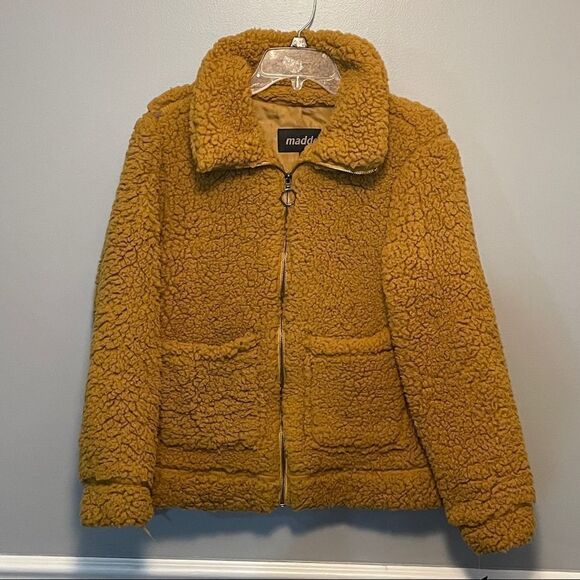 New with tags Madden Mustard Yellow Sherpa Jacket - Picture 1 of 4